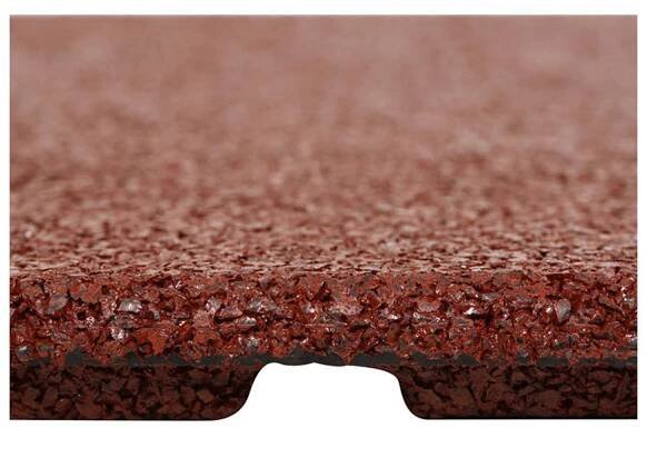 Gumová dlažba RUBBERTILE 50 x 50 x 2,5 cm červená 1 ks - VirtualTrade