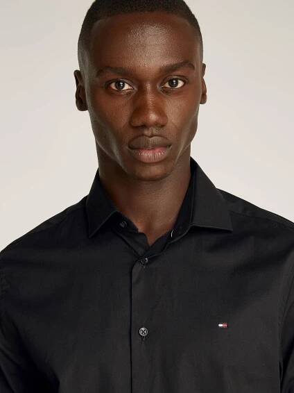 Košile Tommy Hilfiger | černá Slim Fit MW0MW38347