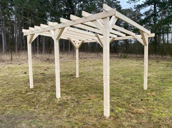 PERGOLA 3 X 4 M HRANOL 9,5 X 9,5 CM