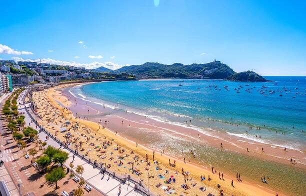 La Concha beach, San Sebastian is one of Spain's best beaches