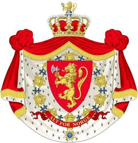 Soubor:Coat of Arms of Haakon VII of Norway (Seraphim Variant).svg – Wikipedie