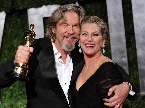 Jeff Bridges and Susan Geston arrive at the 'Vanity Fair' Oscar afterparty at Sunset Tower in West Hollywood, Calif., on March 7, 2010