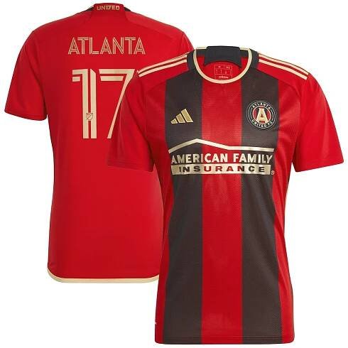 Men's Atlanta United FC adidas Black 2023 The 17s' Kit Replica Jersey