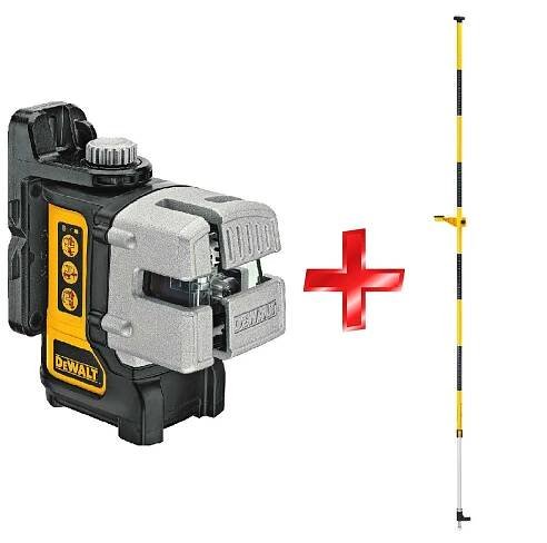 DW089KPOL DeWALT Samonivelační křížový Multi Line Laser s rozpěrnou tyčí DE0882