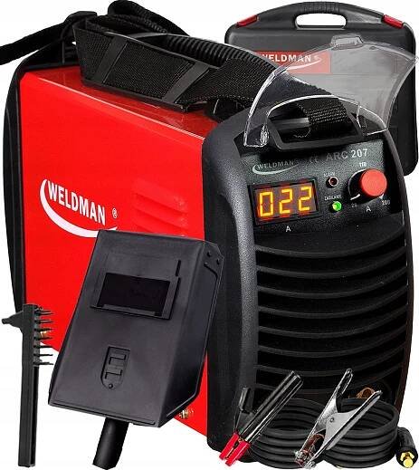 ELEKTRODOVÁ INVERTOROVÁ SVÁŘEČKA WELDMAN ARC 207 TIG MMA 230V 200A KUFR