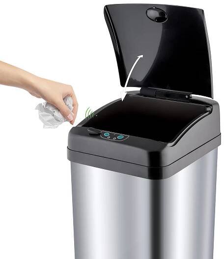 Lamart Sensor LT8093 50 l bezdotykový koš nerez/černý