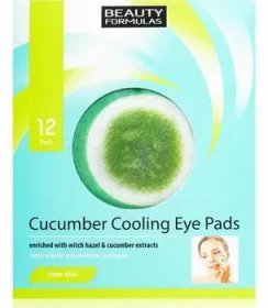 Péče o oční okolí Beauty Formulas Clear Skin Cucumber Cooling regenerační maska na oči 12 ks