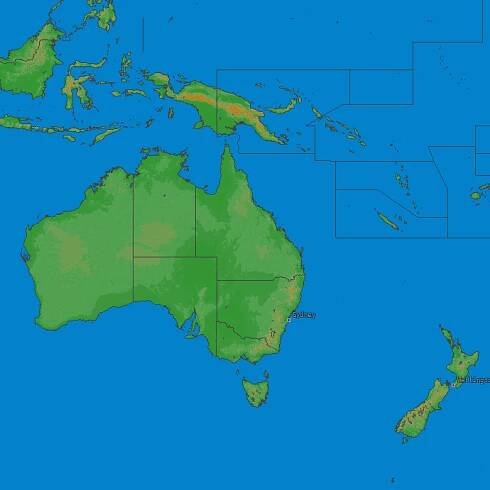 Lightning map Oceania 2025-09-19 (Animation)