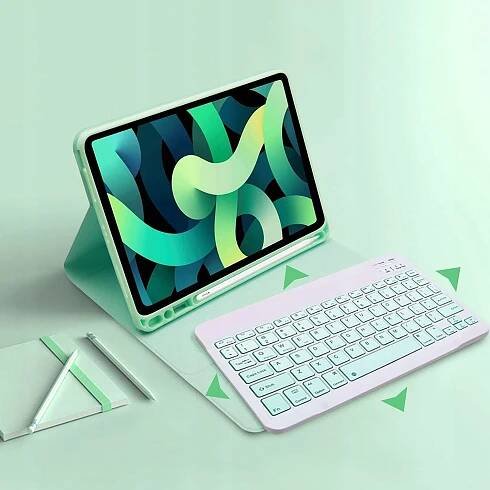 POUZDRO S KLÁVESNICÍ PRO APPLE IPAD AIR 13" M2 6 GEN 2024 UZAMYKATELNÉ, MÁTOVÉ Výrobce ostatní