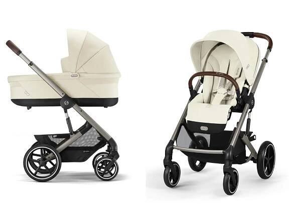 CYBEX Balios S Lux + Cot S Lux 2024 Seashell Beige Taupe Frame