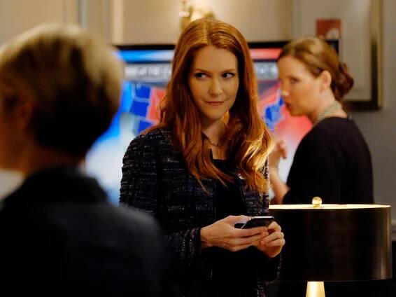 Image may contain Darby Stanchfield Human Person Electronics Monitor Display and Screen