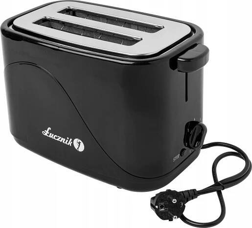 TOUSTOVAČ SENDVIČOVAČ 700W ČERNÝ ŁUCZNIK TS50 B Bezpečnost automatický vypínač protiskluzové podložky tlačítko stop tepelně izolovaný kryt bezpečnostní spínač