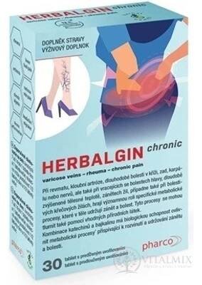 HERBALGIN chronic 1×30 tbl, výživový doplnok pre ľudí s dlhodobým zápalom v tele