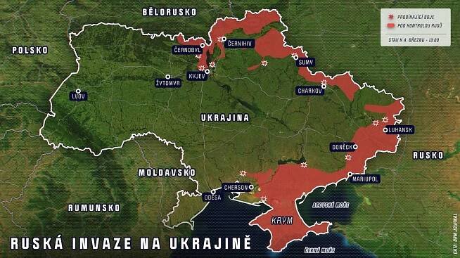 Invaze, den devátý: Charkov drží, Mariupol obklíčen - Novinky