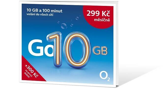 O2 Předplacená karta Go 10 GB