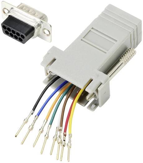 TRU COMPONENTS D-SUB adaptér D-SUB zástrčka 9pólová - RJ45 zásuvka 1 ks