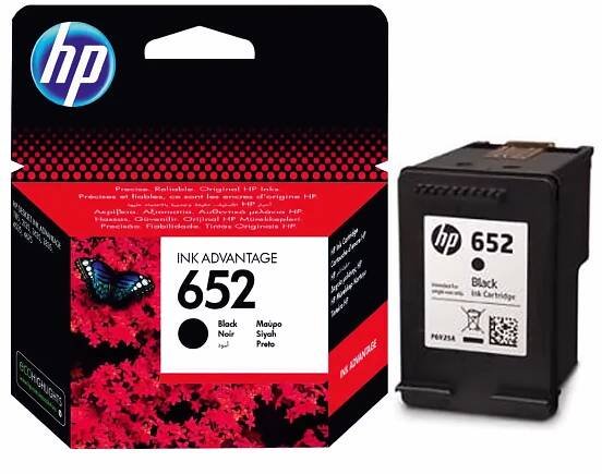 Cartridge HP 652 černá ink kazeta, F6V25AE 415 Kč