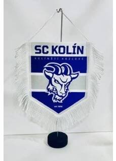 Vlajka SC MARIMEX KOLÍN s třásněmi - velká