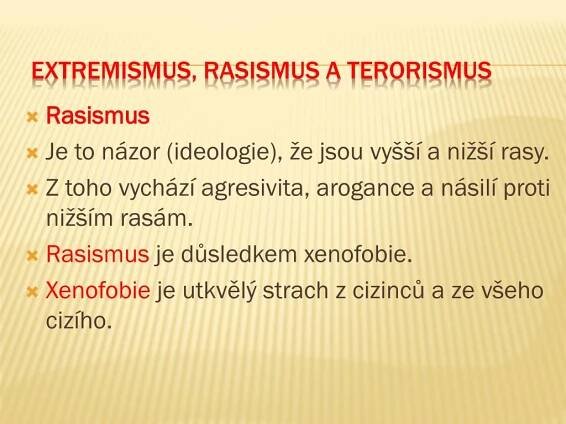 PPT - Extremismus, rasismus a terorismus PowerPoint Presentation, free download - ID:5281036