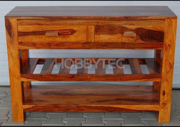 Konzolový stůl Kali 110x76x35 z indického masivu palisandr, Natural