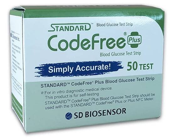 Testovací proužky do glukometru SD CodeFree Plus, 50 ks