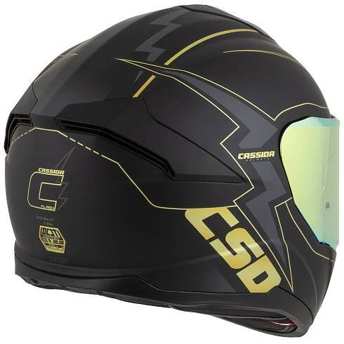 Integrální přilba na motorku Cassida Integral GT 2.1 Flash černo-zlato-šedá