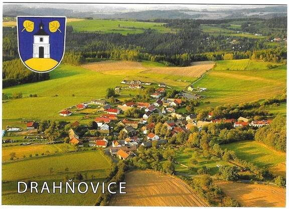 Drahňovice - letecký pohled (okr. Benešov) - Pohlednice místopis
