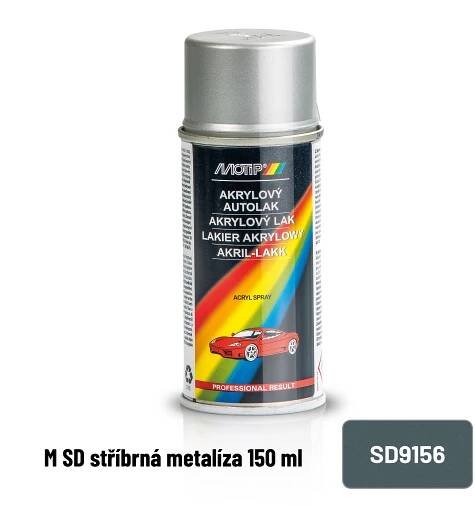 MOTIP DUPLI ŠKODA akrylový autolak ve spreji 9156 stříbrná briliant metalíza 150 ml