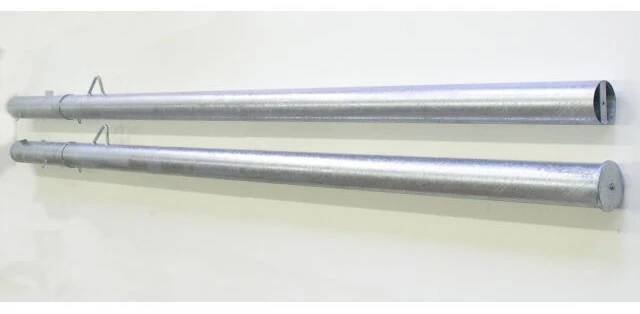 Volejbalové sloupky ANTIVANDAL, ZN exteriér, prům.102 mm, vč.objímek bez zemních pouzder - Sportovní pomůcky