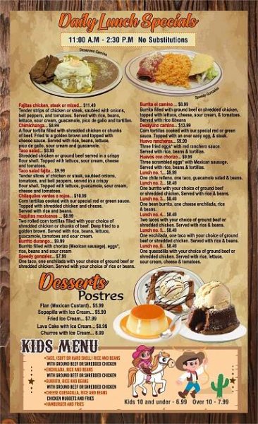 LUNCH MENU