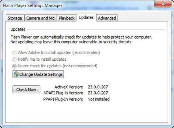 Aktualizace Adobe Flash Player