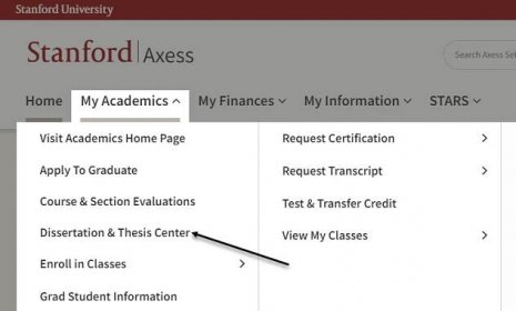 axess my academics tab dissertation thesis center