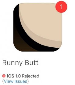 Runny Butt rejected by App Store