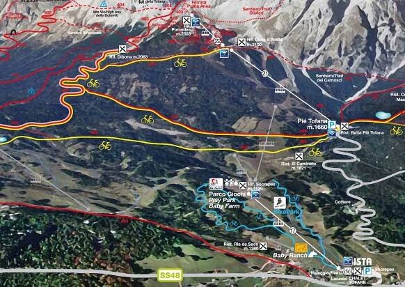 Cortina d’Ampezzo Tofana Trails Map