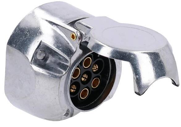 Tow Bar Electrics Socket 7 pin N Type METAL Trailers or Caravans & Gasket Seal