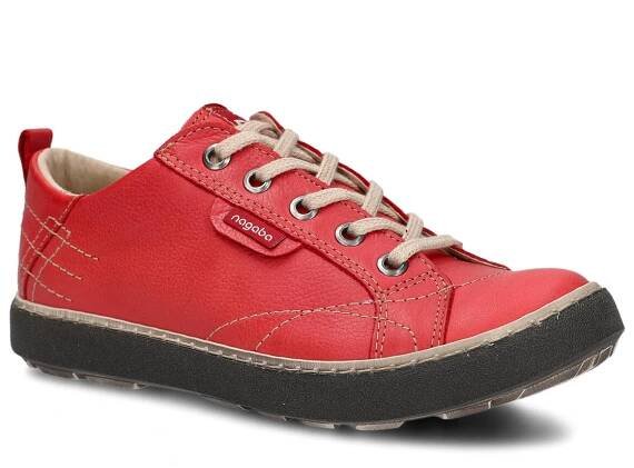 Polobotky NAGABA 243 červená rustic kožené - Polobotky - Nagaba.cz