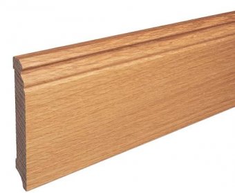 Skirting Solid Wood Oak Natural Lacquered Hamburg Berlin Profile 120mm