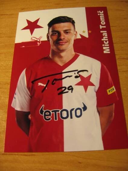 # # # Michal Tomič - Slavia Praha - orig. autogram - Ostatní sběratelské předměty