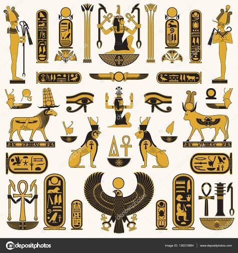 Starověké egyptské symboly Stock Vektor od ©ArtyUP 136315864