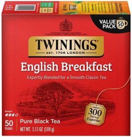 Twinings English Breakfast Pure Black Tea Bags, 50 Count Box - Walmart.com