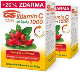 GS Vitamin C 1000 se šípky 2 x 120 tablet