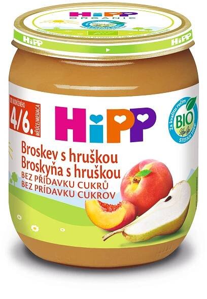 HiPP BIO Broskev s hruškou od uk. 4.-6. měsíce, 6 x 125 g