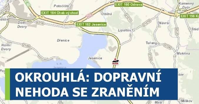 OKROUHLÁ: DOPRAVNÍ NEHODA SE ZRANĚNÍM