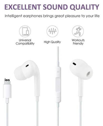 Kabelová sluchátka Bluetooth sluchátka pro Apple iPhone 13 12 11 Pro Max X XS 7 8  - Obrázek 2 z 11