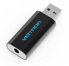 Redukce Vention USB External Sound Card Black na 35 mm jack