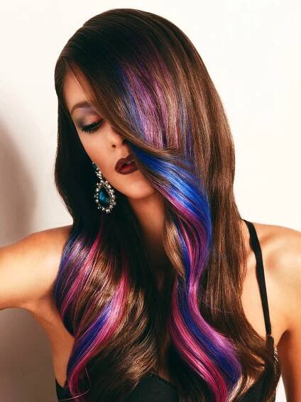 Color Waves (color highlights for brunette)