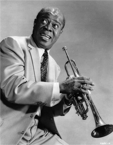 "Jazz Legend Louis Armstrong Expresses Surprise" Wallpaper