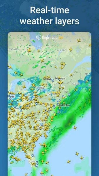Real-time weather layers