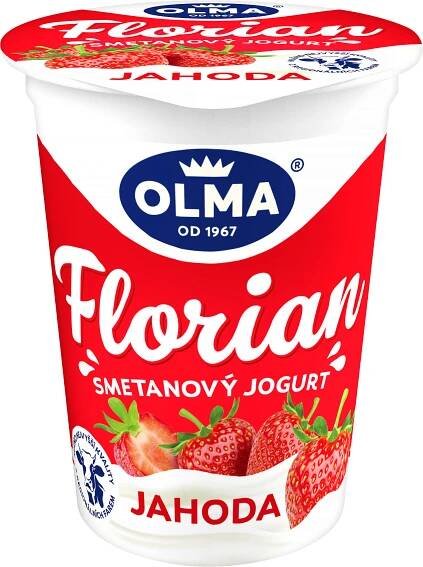 Olma Florian smetanový jogurt jahoda