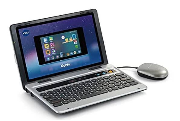 Výukový notebook VTech Genio - výukový počítač s přístupem na internet, textovým programem a výukovým obsahem o písmenech, slove